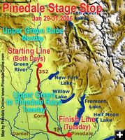 Pinedale Stage Stop Map. Photo by Pinedale Online.