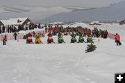 SnoCross race line up. Photo by Clint Gilchrist, Pinedale Online.