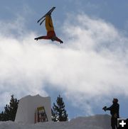 High Flying Skier. Photo by Clint Gilchrist, Pinedale Online.