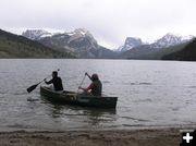 Canoeing the Lake. Photo by Dawn Ballou, Pinedale Online.