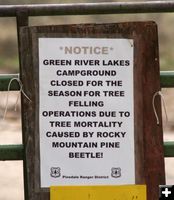 Campground closed. Photo by Pinedale Online.