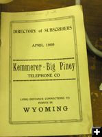 1909 Big Piney Phone Book. Photo by Pinedale Online.
