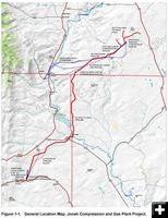 Jonah Pipeline Map. Photo by BLM.