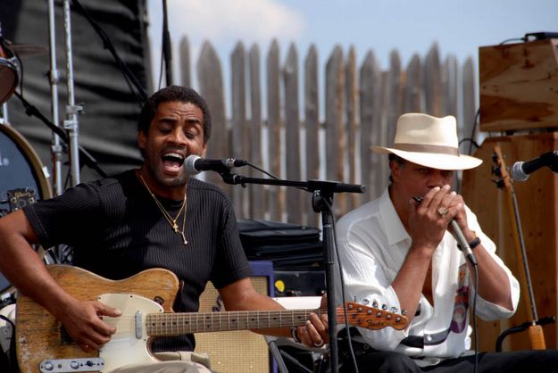 Kenny Neal and Billy Branch. Photo by Arnold Brokling.