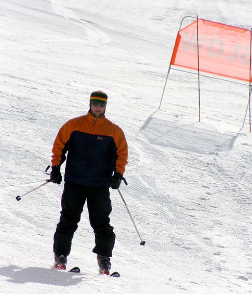 Opening Day Skier. Photo by Pam McCulloch, Pinedale Online.