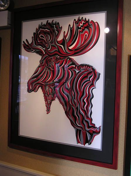 Red Black Moose. Photo by Dawn Ballou, Pinedale Online.