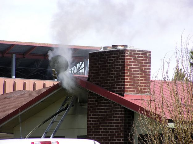 Attic smoke. Photo by Dawn Ballou, Pinedale Online.