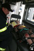 Inside Ambulance. Photo by Pam McCulloch, Pinedale Online.