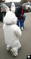 Meeting the Easter Bunny. Photo by Pam McCulloch.