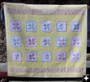 Yellow Gingham Quilt. Photo by Dawn Ballou, Pinedale Online.