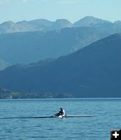 Lone sculling. Photo by Janet Montgomery, P&J Snapshots.