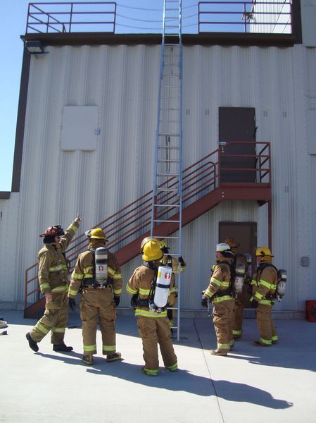 Structure fire practical training. Photo by Sublette County Fire Board.