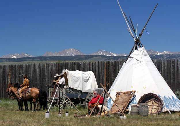 Mountain Man Camp. Photo by Pinedale Online.