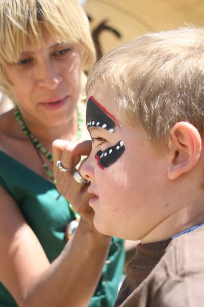 Face Painting. Photo by Pam McCulloch, Pinedale Online.