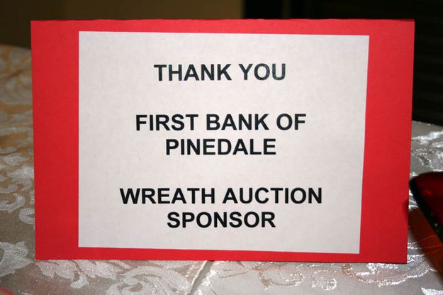 Thank You First Bank. Photo by Dawn Ballou, Pinedale Online.