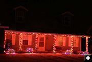 Porch lights & columns. Photo by Dawn Ballou, Pinedale Online.