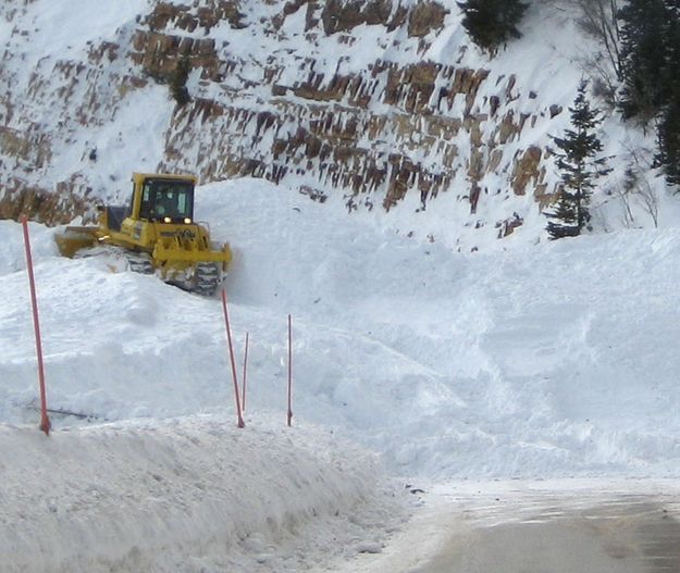 50 Foot Wall of Snow. Photo by Ed Smith, WYDOT.