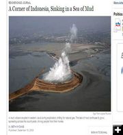 Mud Volcano. Photo by New York Times.