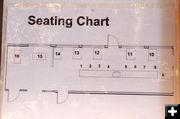 Seating chart. Photo by Dawn Ballou, Pinedale Online.