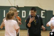Manny with Students. Photo by Tim Ruland, Pinedale Fine Arts Council.