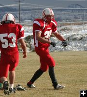 Sack Celebration. Photo by Clint Gilchrist, Pinedale Online.