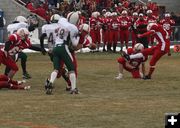 Blocked extra point. Photo by Dawn Ballou, Pinedale Online.
