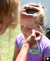 Face Painting. Photo by Pam McCulloch, Pinedale Online.