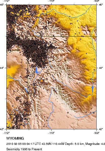 Historic Seismicity. Photo by USGS.