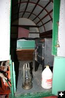 Inside the sheep wagon. Photo by Dawn Ballou, Pinedale Online.