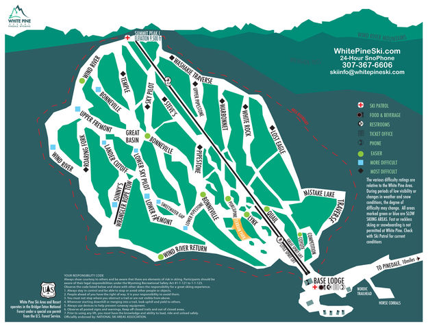 Trail Map. Photo by White Pine Resort.