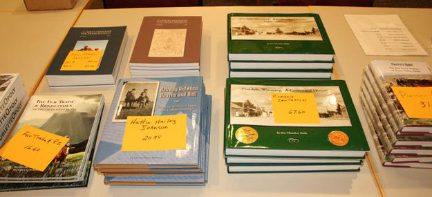 Museum books. Photo by Dawn Ballou, Pinedale Online.