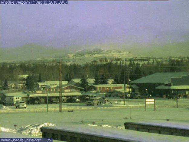 Pinedale view. Photo by Pinedale webcam.