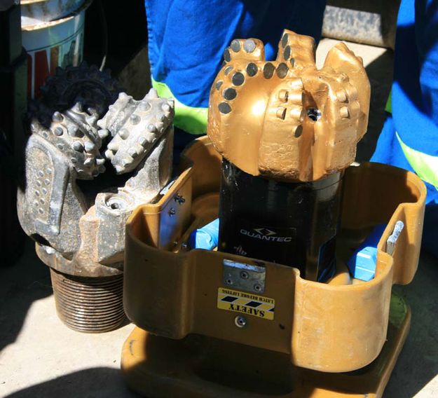 Old and new drill bits. Photo by Dawn Ballou, Pinedale Online.