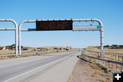 WYDOT highway warning signs. Photo by Wyoming Department of Transportation.