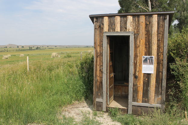 Restored Outhouse. Photo by Dawn Ballou, Pinedale Online.
