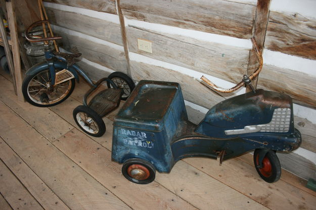 Old pedal toys. Photo by Dawn Ballou, Pinedale Online.
