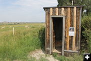 Restored Outhouse. Photo by Dawn Ballou, Pinedale Online.