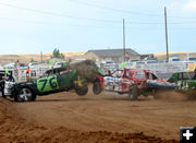 Demolition Derby. Photo by Dawn Ballou, Pinedale Online.