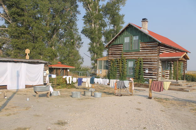 Laundry day at the homestead. Photo by Dawn Ballou, Pinedale Online.