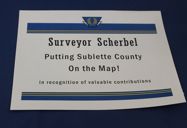 Surveyor Scherbel. Photo by Dawn Ballou, Pinedale Online.