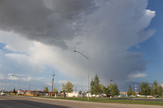 Cloud over Marbleton. Photo by Dawn Ballou, Pinedale Online.