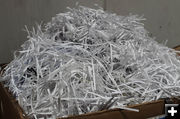 Shredded paper. Photo by Dawn Ballou, Pinedale Online.
