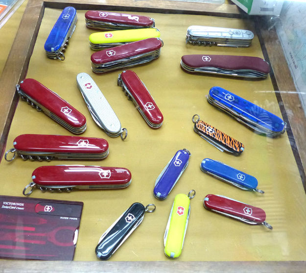 Swiss Army knives. Photo by Dawn Ballou, Pinedale Online.