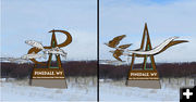 Proposed Pinedale gateway signs. Photo by Pinedale Fine Arts Council.