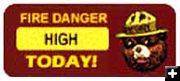 Fire Danger High. Photo by US Forest Service.