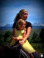Girls on a horse. Photo by Terry Allen.