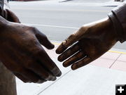Handshake. Photo by Dawn Ballou, Pinedale Online.