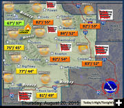 August 20 Wyoming weather. Photo by National Weather Service.