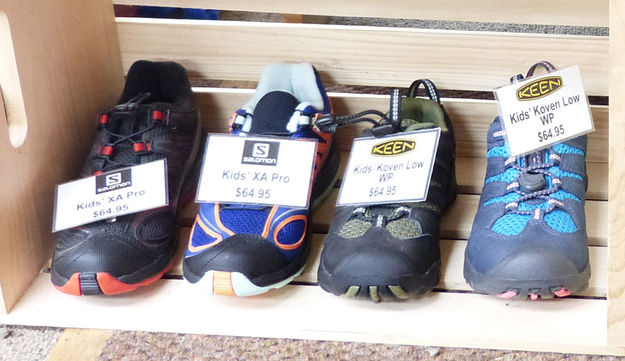 Youth shoes. Photo by Dawn Ballou, Pinedale Online.