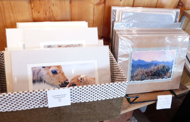 Matted prints. Photo by Dawn Ballou, Pinedale Online.